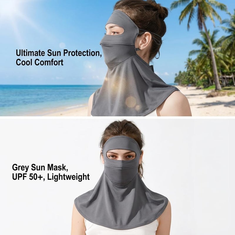 Enignic Face Cover for Sun Protection UPF 50+ UV Neck Protection UV Face Mask Covering - Image 2